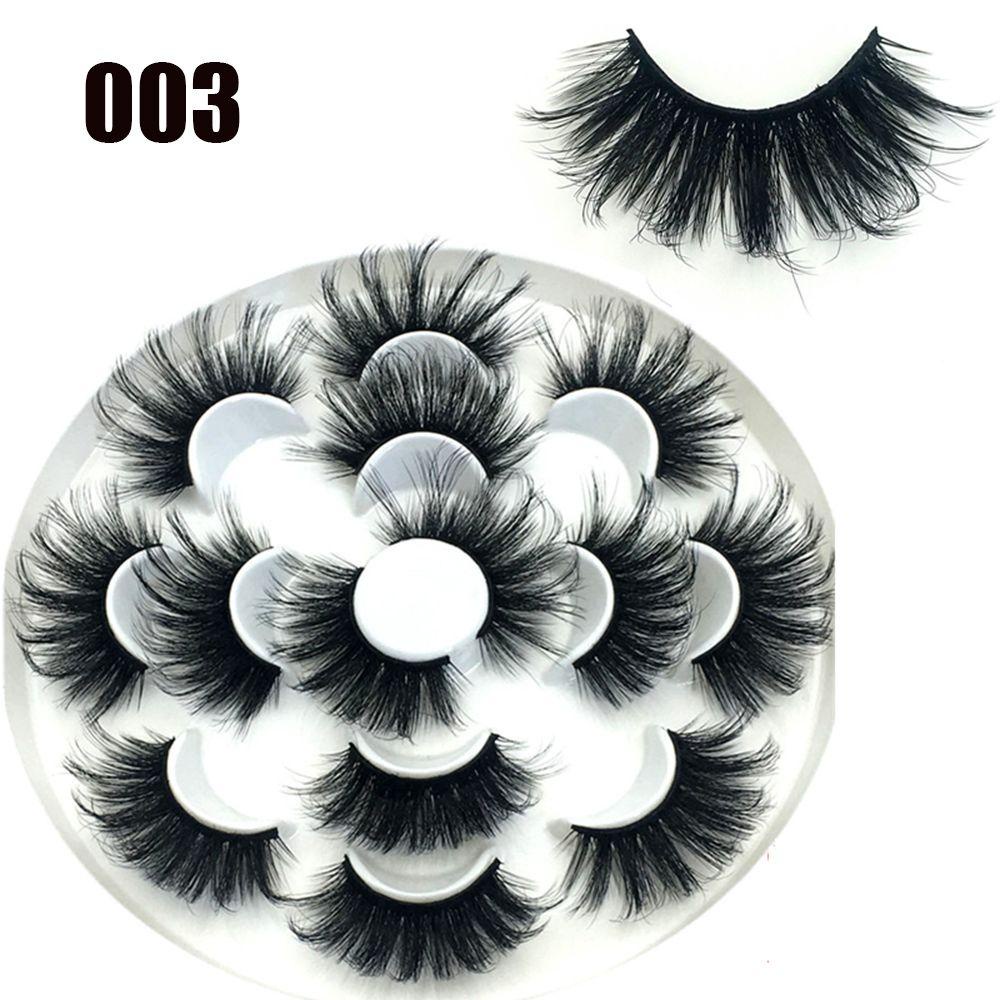 Xiantin Set 7 Cặp Lông Mi Giả SKONHED 25mm Trang Điểm Mắt Dài Quyến Rũ