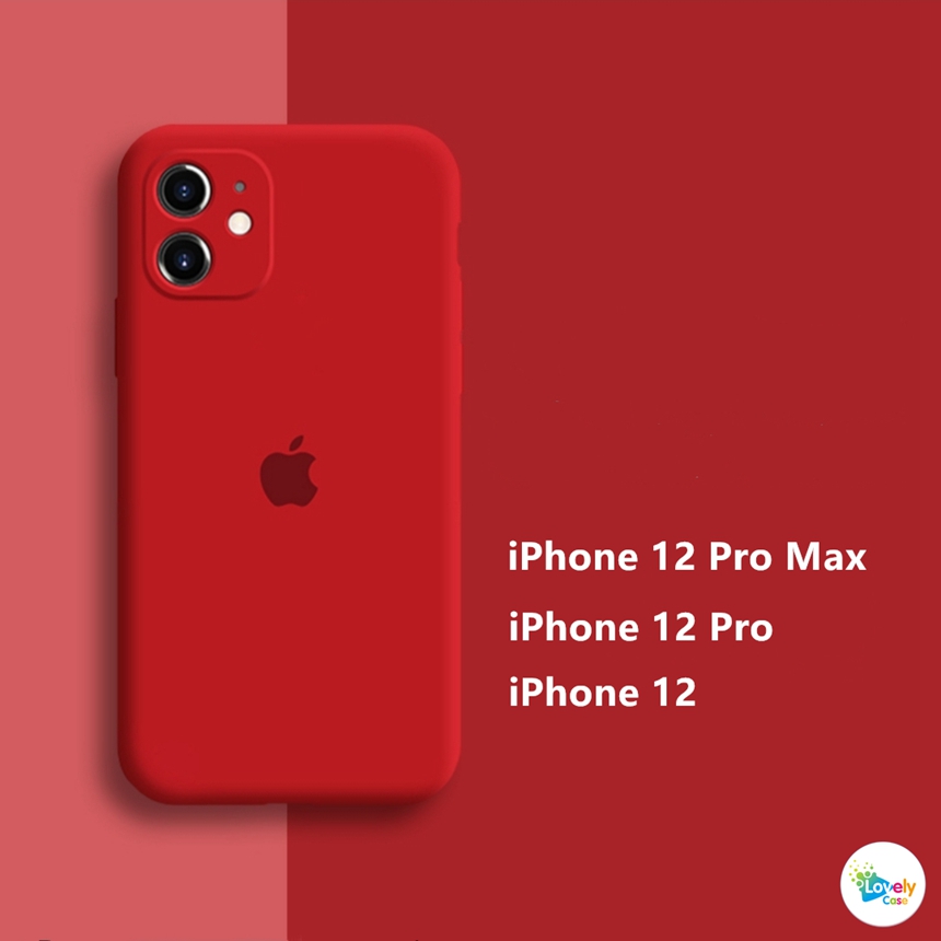 🌈Ready Stock💝 iPhone 11 12 Pro Max XR X Xs Max 7 8 6 6s Plus New Liquid Silicon With iPhone Logo Soft Phone Case Anti-fall Protective Cover