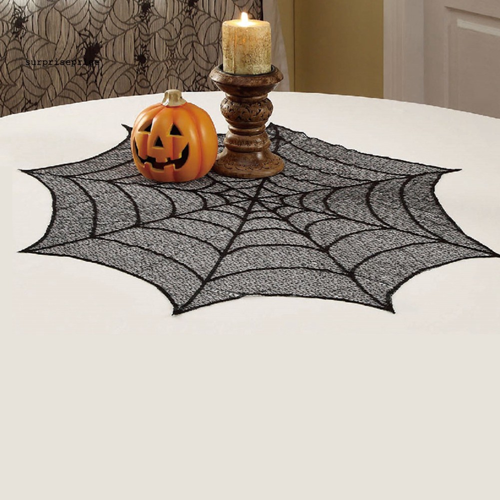 Khăn trải bàn hình mạng nhện trang trí tiệc Halloween độc đáo