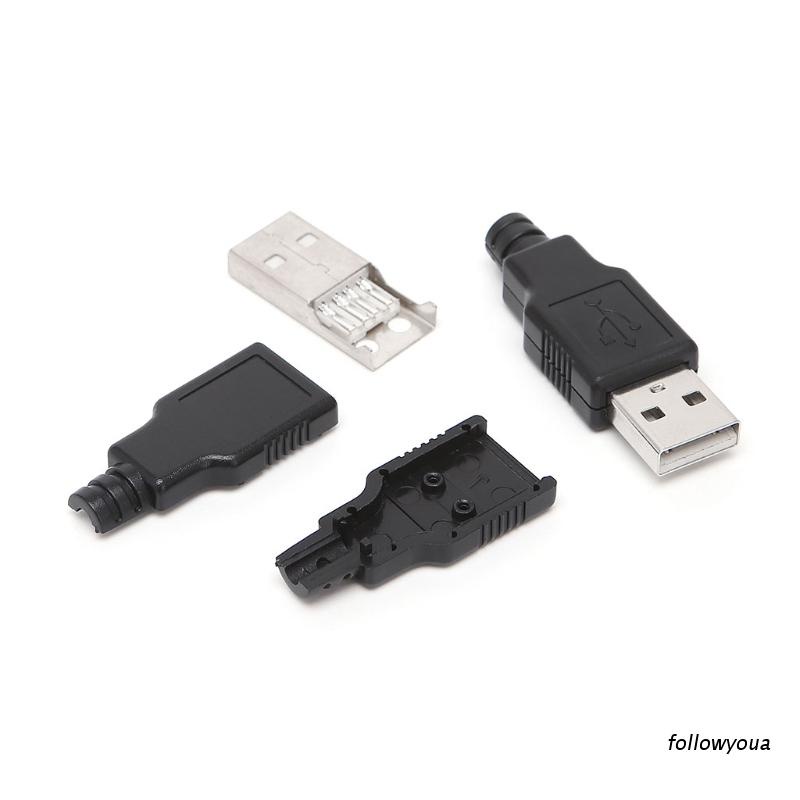 Set 10 vỏ nhựa bọc đầu cắm USB 2.0 Type A 4 Pin