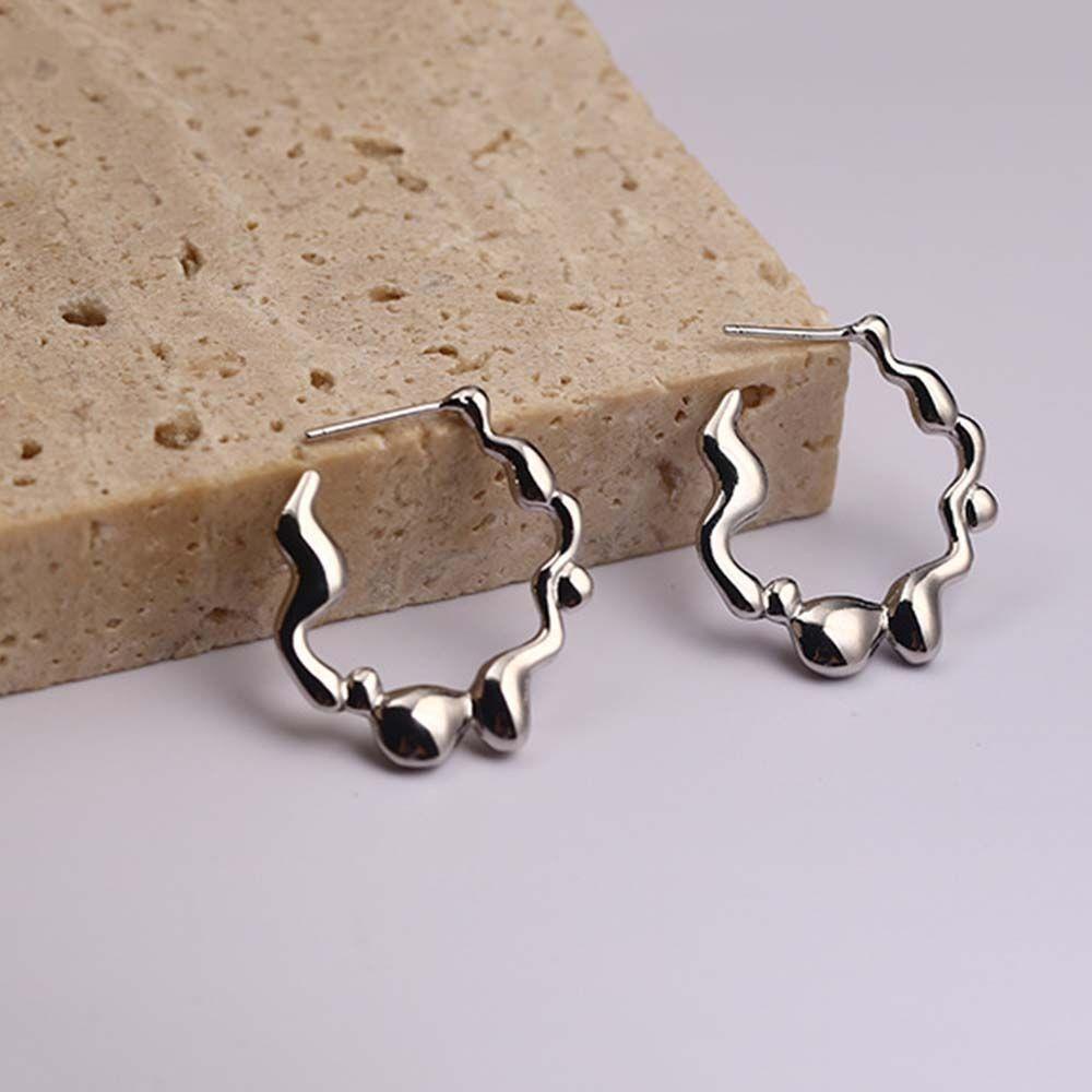 Bông Tai Hình Chữ C Phong Cách Hàn Quốc Thời Trang Cho Nữ