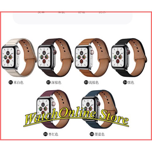 Dây da thay thế dành cho Apple Watch 38mm 42mm 40mm 44mm iWatch Series 5 4 3 2 1