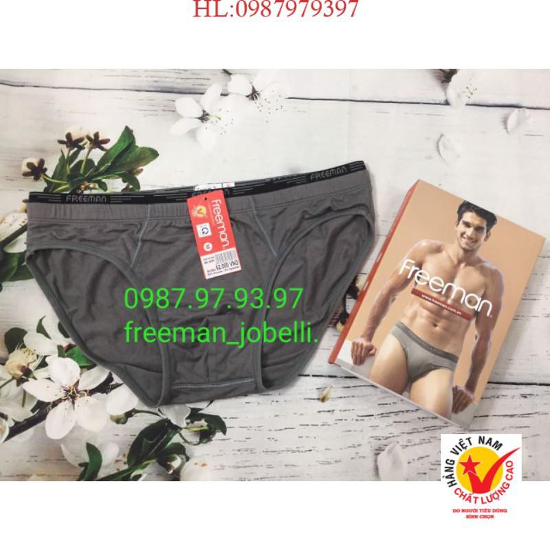 Quần xì nam Freeman 6043,giá cty 69k- bán 43k quần sịp cotton lụa