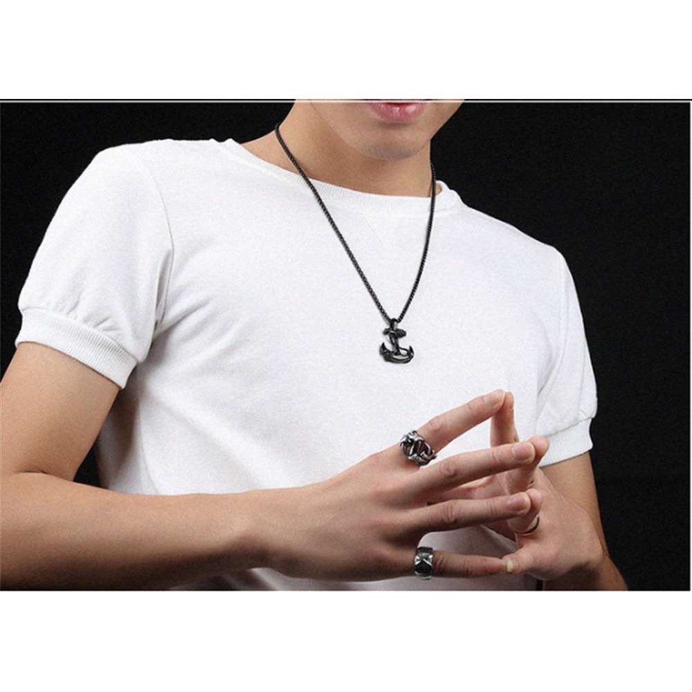 Vòng cổ Thép Titan Mặt Hình Mỏ Neo xc013