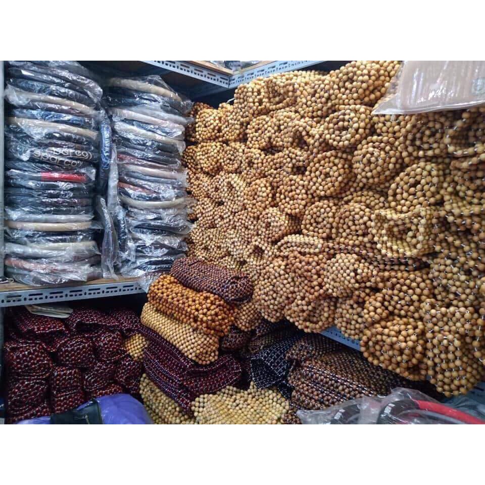 Lót ghế hạt gỗ thông đan hoa cho ô tô