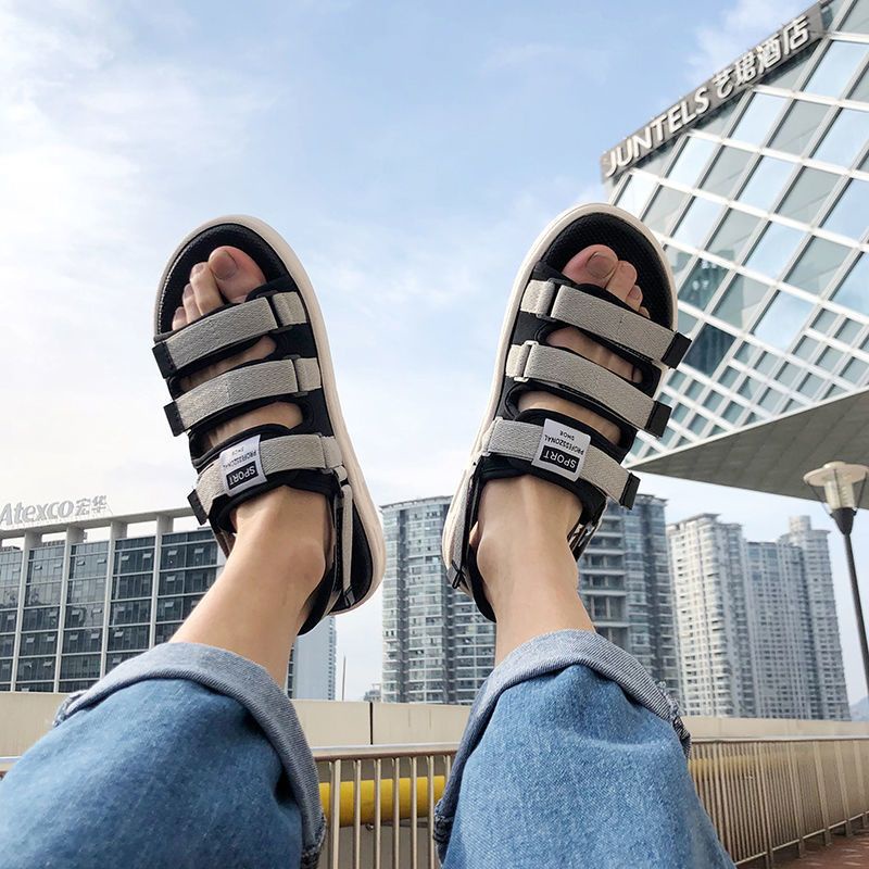 Dép Quai Hậu nam nữ quai dán đi học Phong Cách Ulzzang