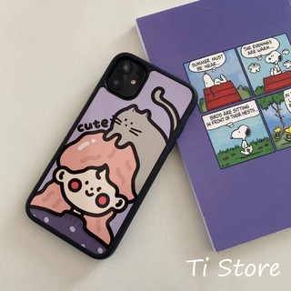 Ốp Lưng Girl Cute Cat iP [ TI STORE ]