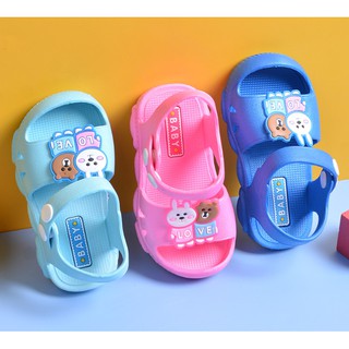 Dép sandal, dép quai hậu nhựa dẻo cho bé chống trơn chống trượt chống vấp cho bé