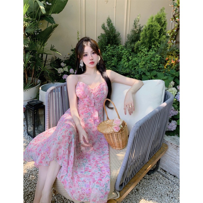 Đầm midi hoa phong cách tiểu thư thời trang nữ hera MSP P74