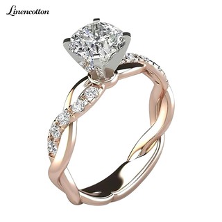 Nhẫn Đính Hôn Đính Đá Zircon