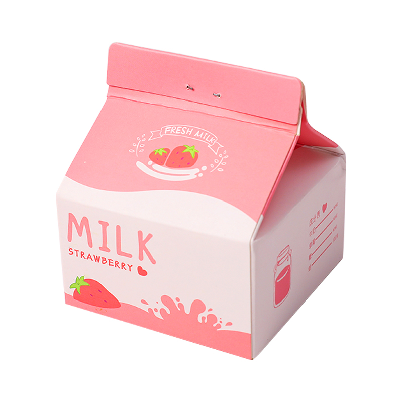 230 Sheets Korean Creative Milk Box Removable Memo Pad Memo Message Book School Office Supplies