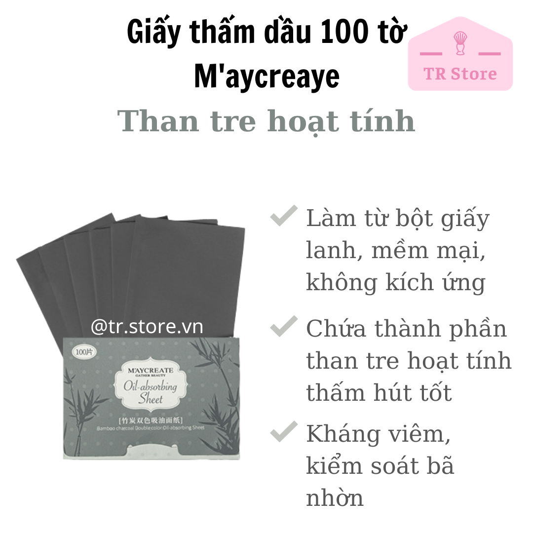 Giấy thấm dầu 100 tờ Maycreate | BigBuy360 - bigbuy360.vn