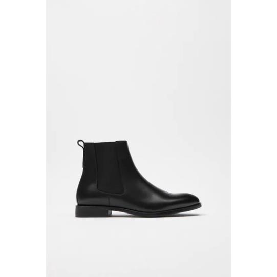 Giày Chelsea Boots Nam Thời Trang, Kiểu Dáng Cổ Điển, Chất Liệu Da Bóng Nhẹ, Đế Cao Su Đúc
