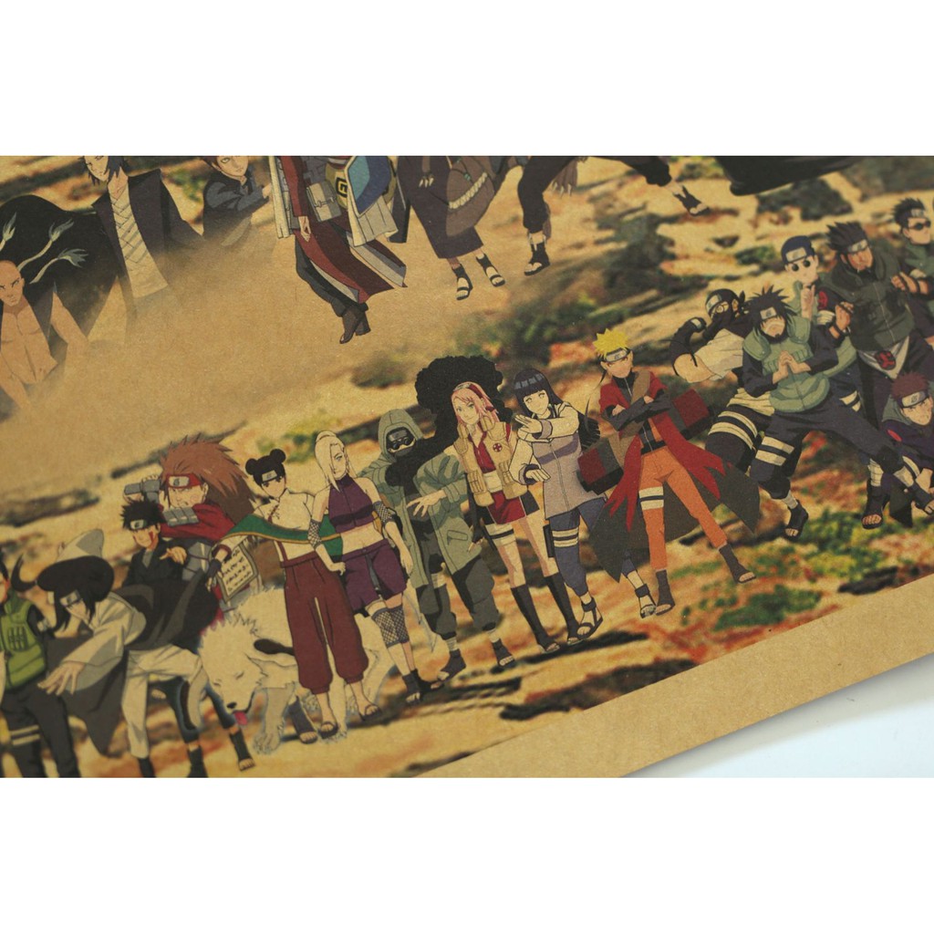 [Có Sẵn] Poster Anime Naruto Dán Tường trang trí cỡ lớn 70.5 * 50cm