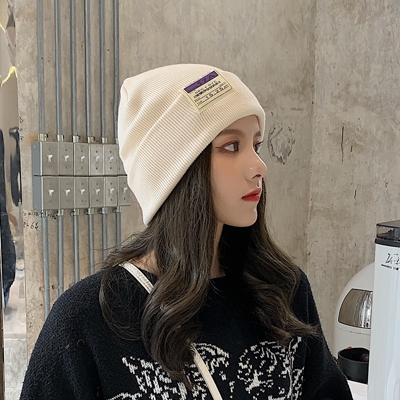 Mũ len dệt kim cao cấp beanie nhiều màu thời trang Hàn Quốc
