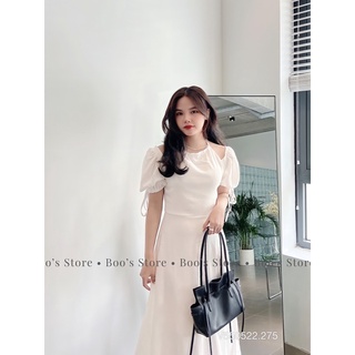 Váy xoè ôm eo hàng thiết kế ảnh thật