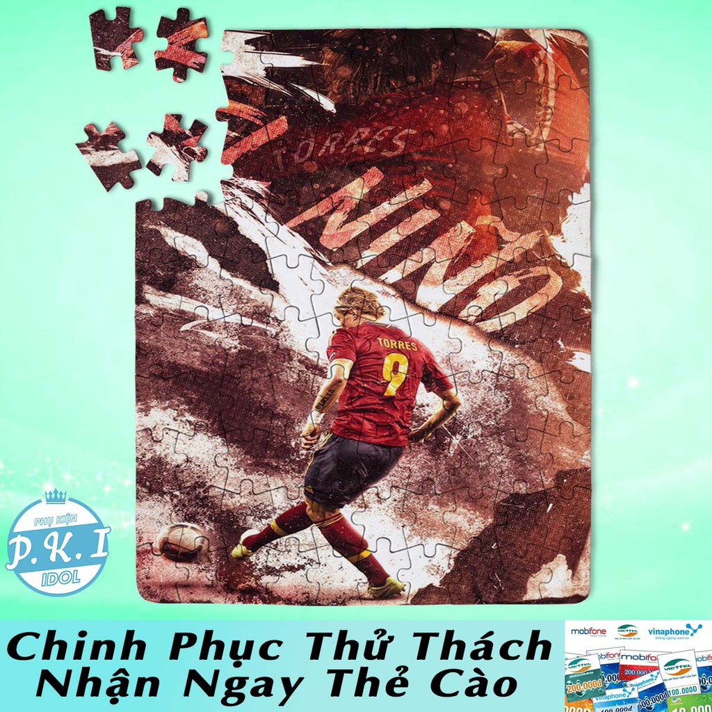 HÀNG XUẤT KHẨU - Tranh Ghép Hình Fernando Torres - Sát Thủ El Niño 1 Thời / Tặng Thẻ Cào Cho Khách Ghép Thành Công
