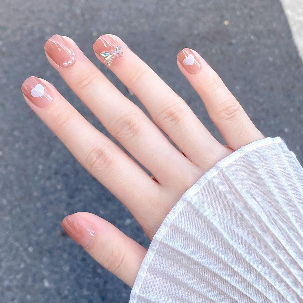 Bộ Móng Tay Giả Ngắn Che Phủ Toàn Diện