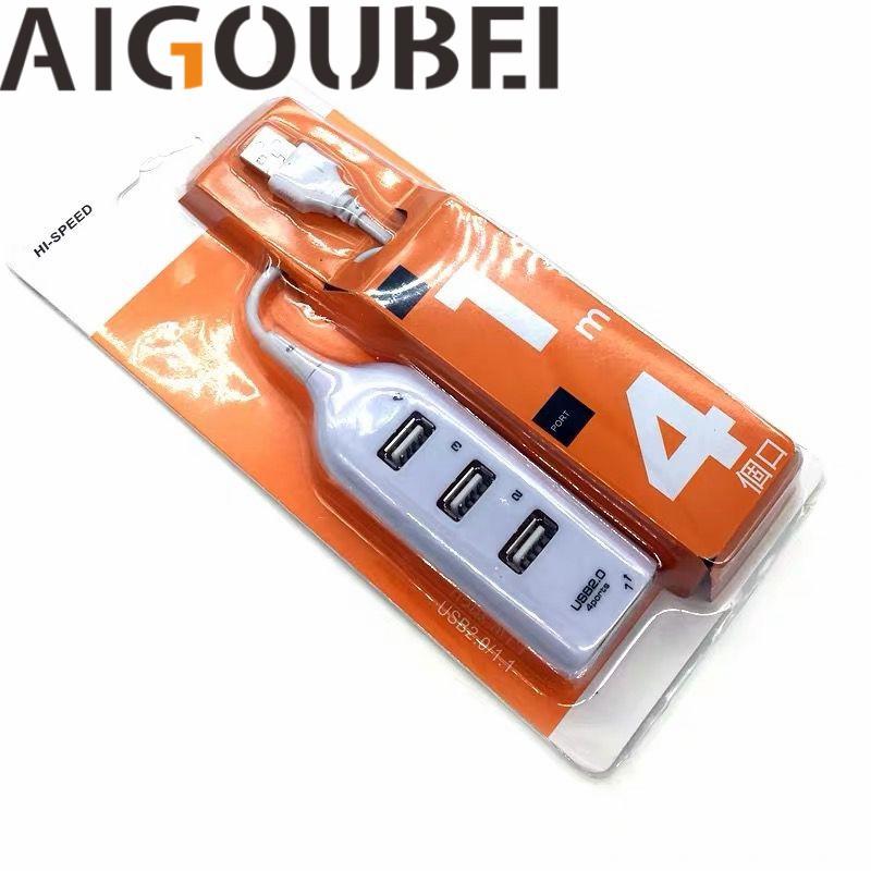 3 cổng USB 2.0 HUB Với chỉ báo màu xanh Bộ chia tách máy tính tốc độ cao Khe cắm chuyển đổi Ổ cắm máy tính xách tay Đa giao diện Đa chức năng