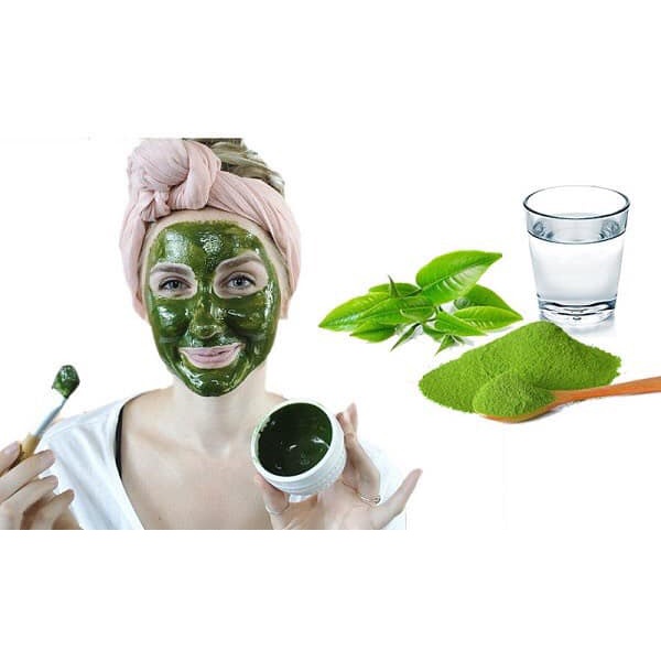 Bột trà xanh nguyên chất đắp mặt