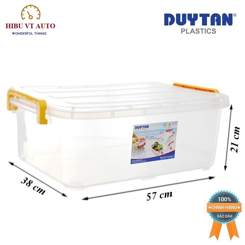 Combo 5 Thùng Nhựa Duy Tân Trong Suốt 30 Lít (56.4 x 37.9 x 20.5 cm) No.H117 giúp bạn bảo quản đồ đạc sạch sẽ, an toàn