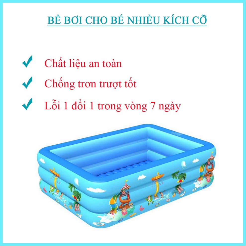 Bể bơi cho bé, Hồ bơi cho bé, nhiều kích cỡ chống trơn trượt