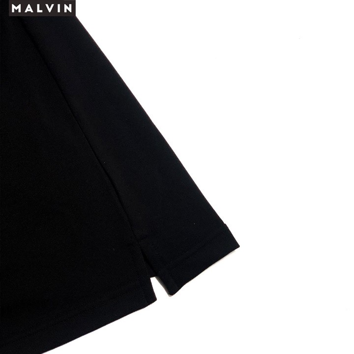 [Tặng Boxer Đơn 250k] Áo Polo Nam Màu Đen có cổ BASIC vải cotton cá sấu chất đẹp cao cấp  Malvin Official MALP001