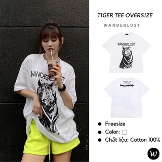 Áo thun oversize trắng Tiger Tee