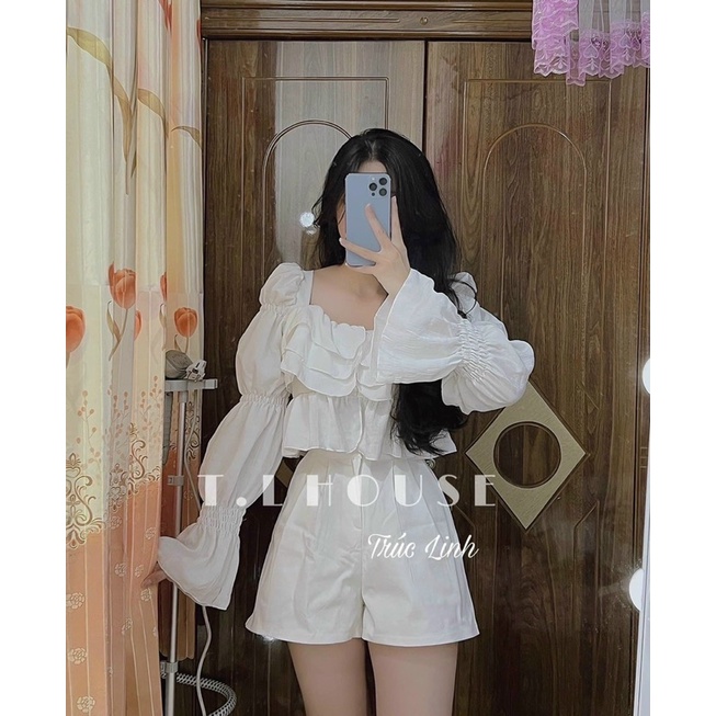 ÁO BÁNH BÈO TAY DÀI BO NHÚN | BigBuy360 - bigbuy360.vn