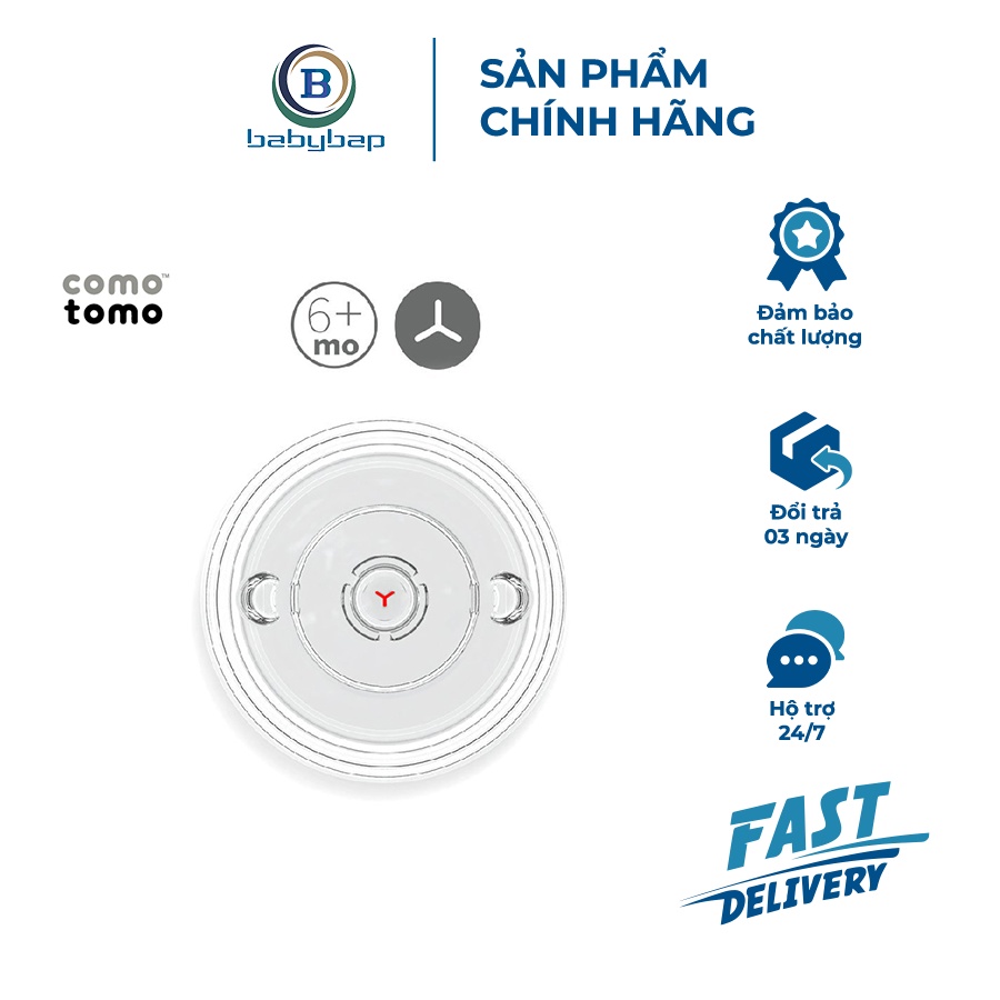 Núm ti Comotomo Thay Thế Mềm Mại Tạo Cảm Giác Bú Tự Nhiên (Hộp 2 Cái)