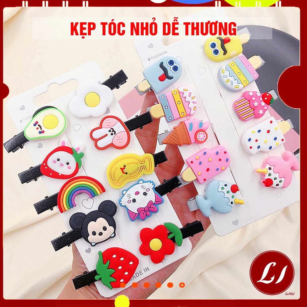 Kẹp tóc HOA QUẢ dễ thương nhiều mẫu cho bé (1 chiếc)