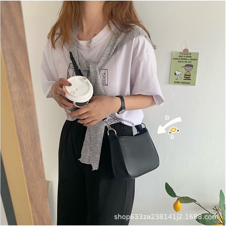 Túi xách nữ đeo vai, đeo chéo phối xích phong cách Hàn Quốc, da mềm mịn Capucha T11