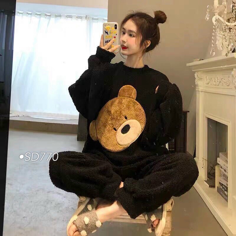 [FREESHIP - HÀNG LOẠI 1] BỘ LÔNG GẤU FORM THỤNG 2 MÀU SIÊU XINH