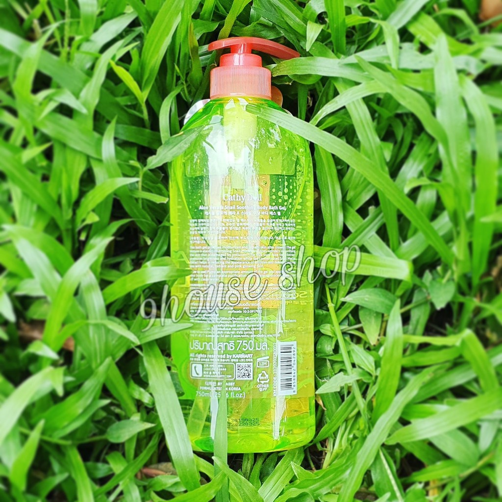 Sữa Tắm Dạng Gel CATHY DOLL 95% ALOE VERA &amp; SNAIL Thái Lan 750ml