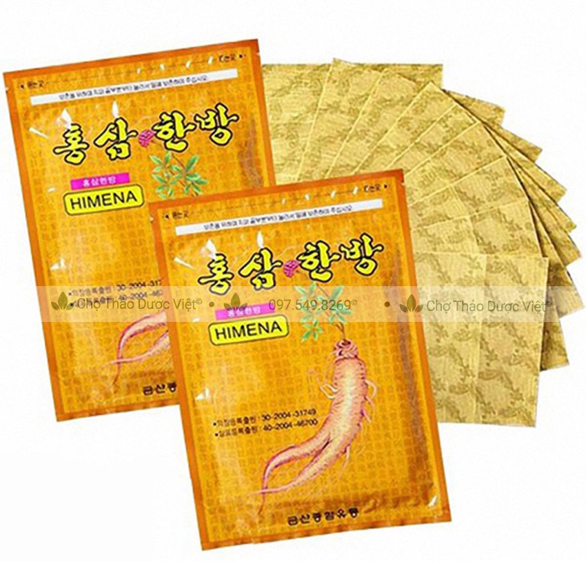 Cao dán hồng sâm Hàn Quốc giảm đau nhức - Chợ Thảo Dược Việt