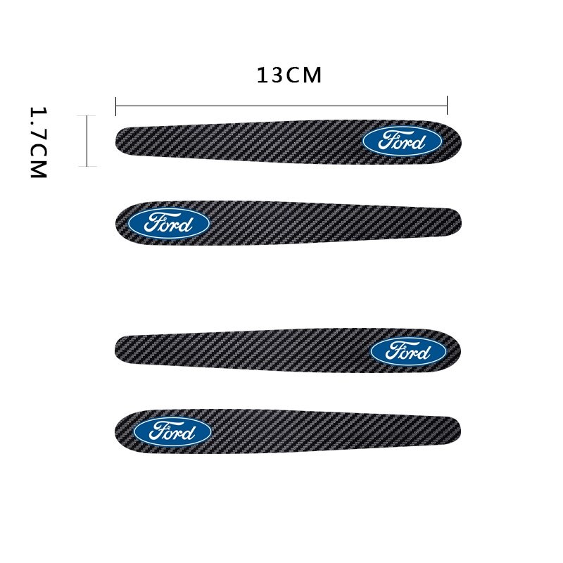 Set 4/ 8 miếng dán sợi carbon bảo vệ cho tay cầm xe ô tô Ford Focus Ranger Ecosport Fiesta Everest