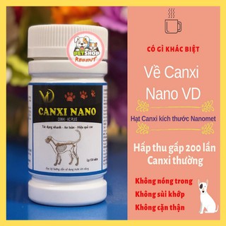 Canxi nano chó mèo - Bổ sung canxi - Hỗ trợ dựng tai, hạ bàn.