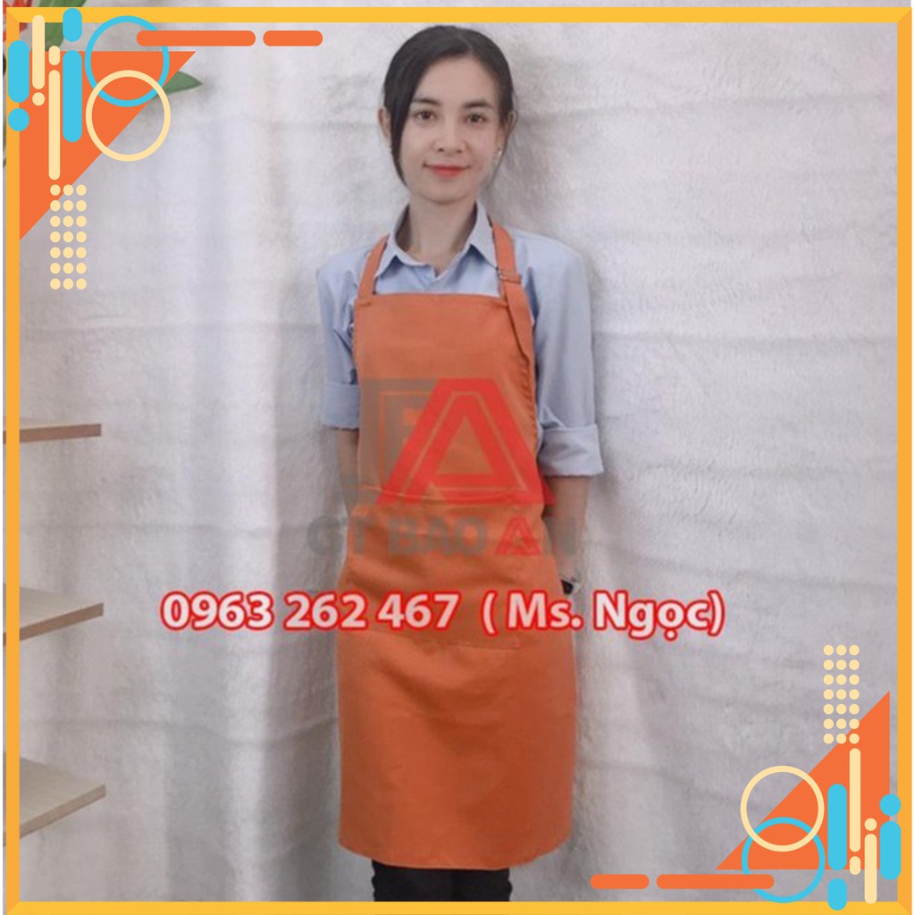 Tạp Dề Màu Cam Đồng Phục Nhân Viên Quán Cafe - Trà Sữa