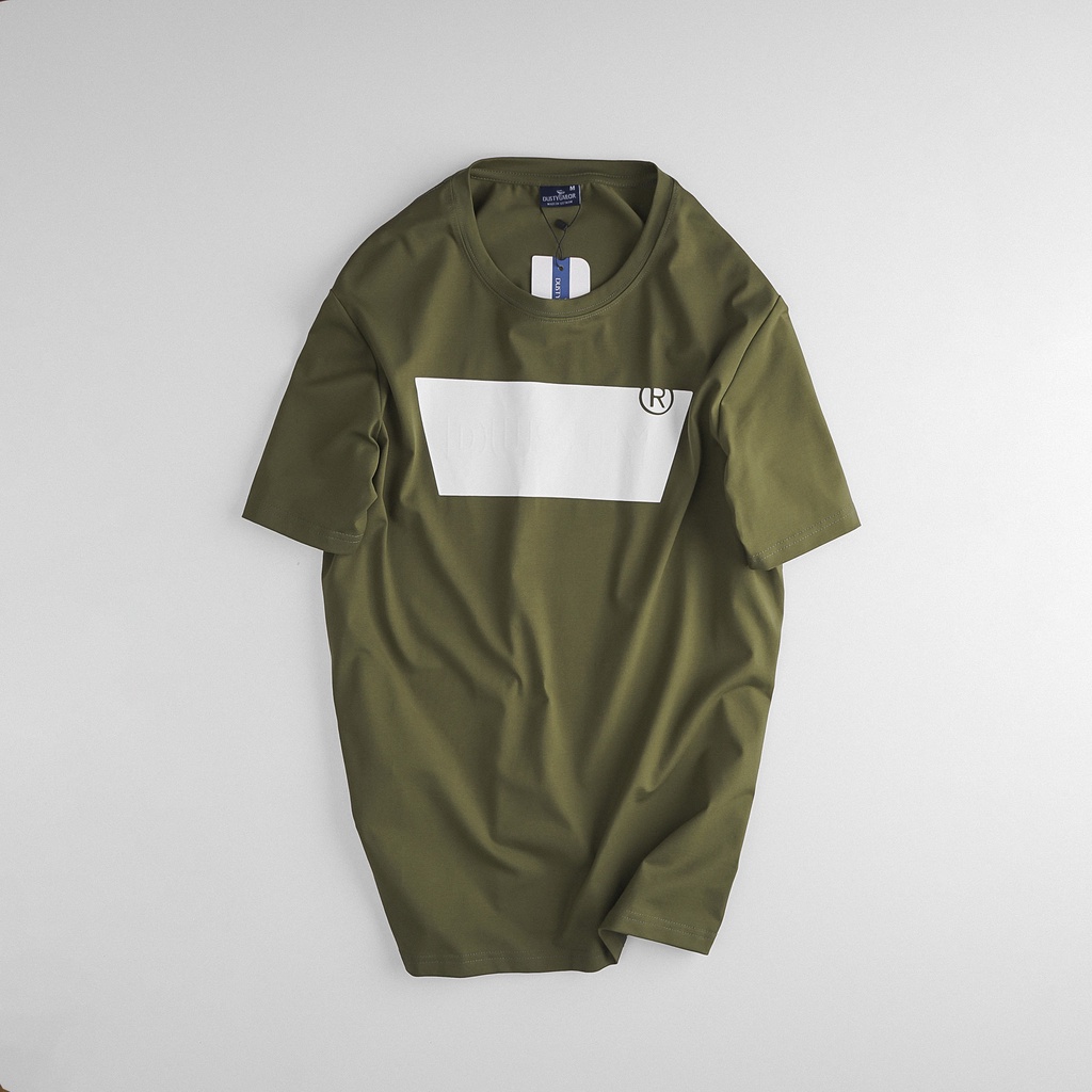 Áo thun nam Dusty Tailor in logo nổi, áo phông nam cotton co giãn 4 chiều cao cấp, vải dày mịn và mát, form áo slimfit