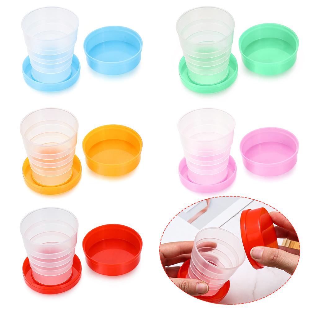 Cốc Uống Nước Bằng Nhựa Có Thể Gấp Gọn Tiện Dụng Mang Theo Du Lịch Cắm Trại