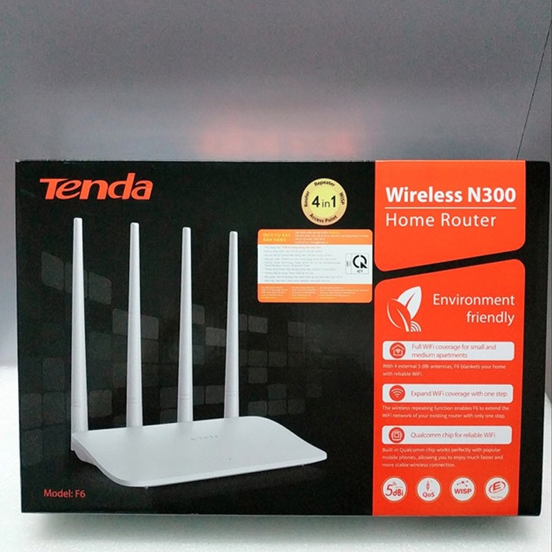 Bộ Phát Wifi Tenda F6 Chuẩn N300Mbps 4 Râu Hoặc Tenda N301 Chuẩn N300Mbps 2 Râu, Tenda F3 3 Râu N300 - Hàng Chính Hãng