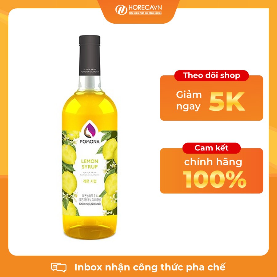 [Chính Hãng] Siro Pomona Chanh 1000ml Pha Trà Chanh Chuẩn Vị