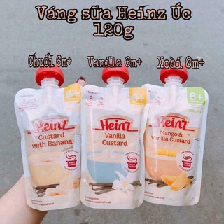 VÁNG SỮA HEIZN NỘI ĐỊA ÚC - HEIZN CUSTARD 120g cho bé từ 4 tháng