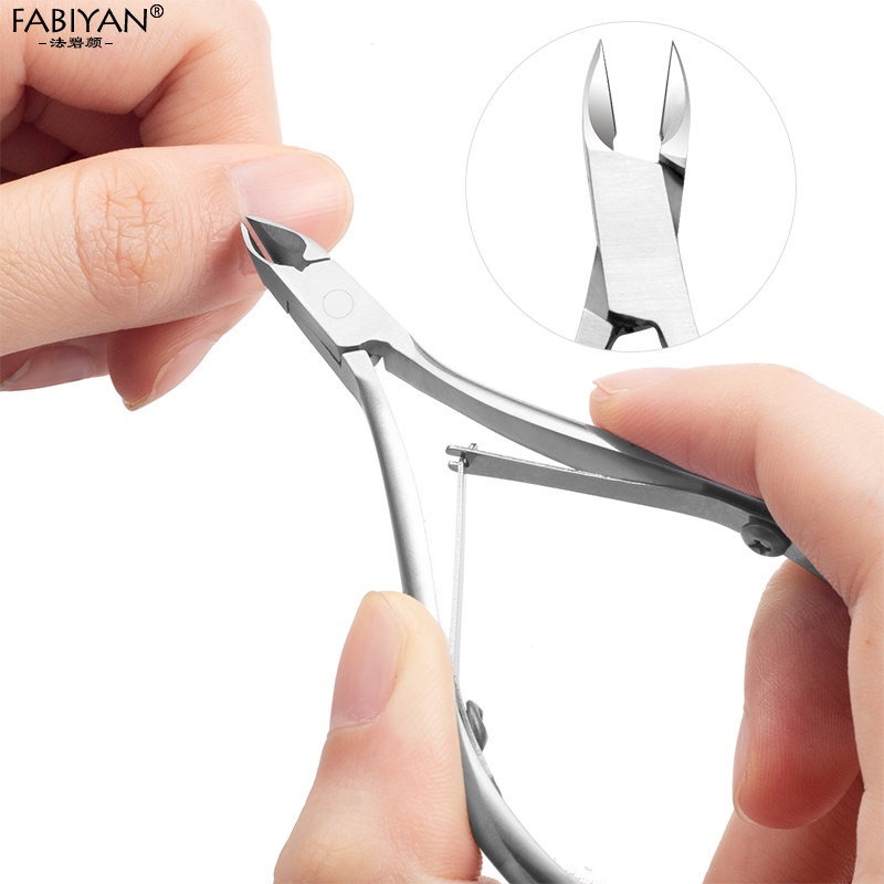 Kềm Cắt Móng /Cây đẩy da chết Bằng Thép Không /Dụng Cụ Chăm Sóc Móng Tay FABIYAN