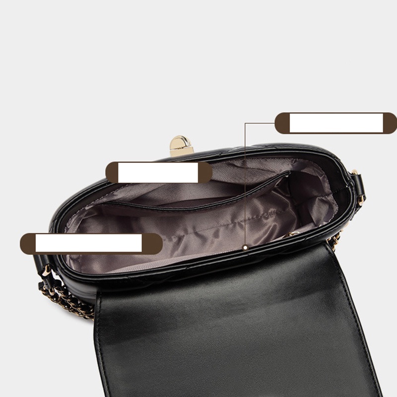 Túi xách đeo vai IELGY họa tiết hình thoi phối chuỗi xích sành điệu thời trang cho nữ