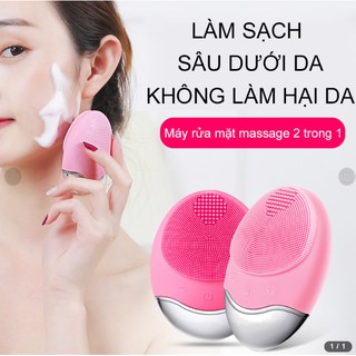 máy rửa mặt, máy massage mặt ion đa chế độ sạc điện