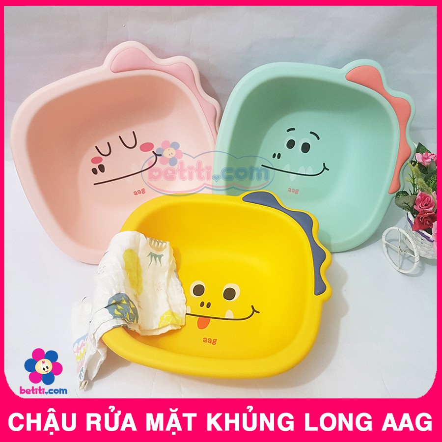 [Mã FMCG8 giảm 8% đơn 500K] Chậu Rửa Mặt Cho Bé Hình Khủng Long Ngộ Nghĩnh