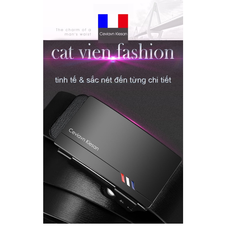 Thắt Lưng Nam Khóa Tự Động Cao Cấp Dây Nịt Nam Chính Hãng Cieviavn Kiesan Nam Tính