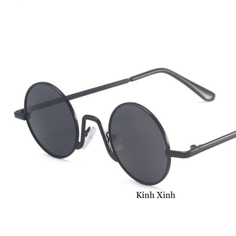 Kính râm thời trang mắt tròn kim loại cao cấp cho bé