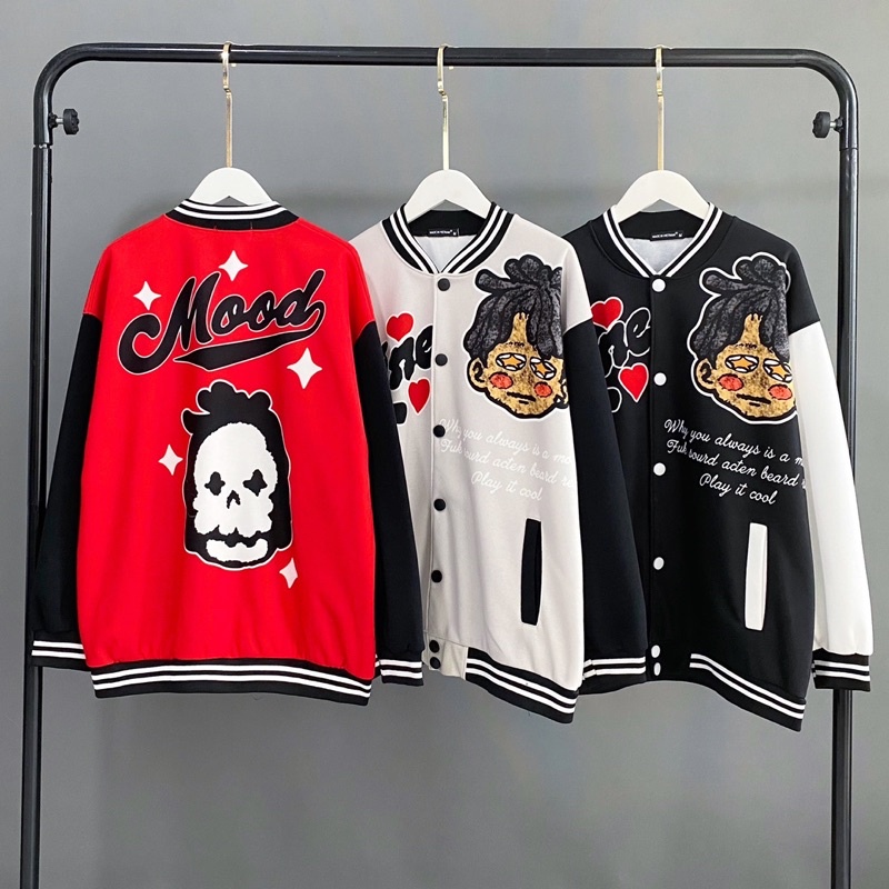Áo khoác bomber nam nữ in hình unisex full 2 mặt